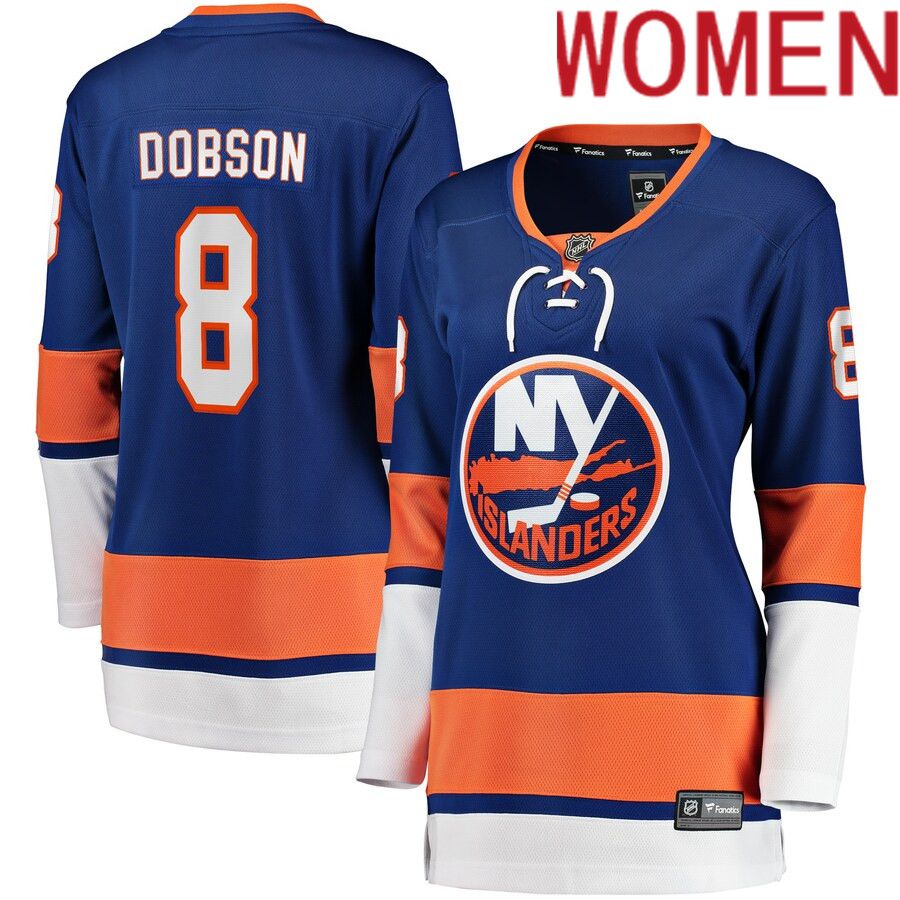 Women New York Islanders 8 Noah Dobson Fanatics Branded Royal Home Breakaway Player NHL Jersey